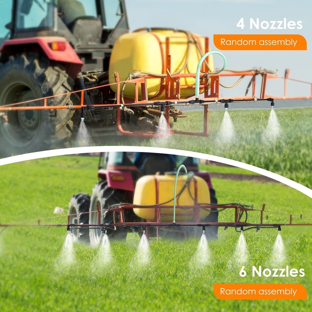 Heavy-Duty 6-Nozzle Poly Boom Wand with 3/8" Connection for Ultimate Coverage