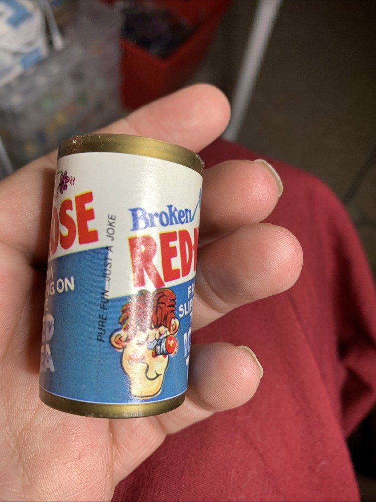 VINTAGE 1980S FLEER CHUG A CAN CANDY CONTAINER Broken Red Nose
