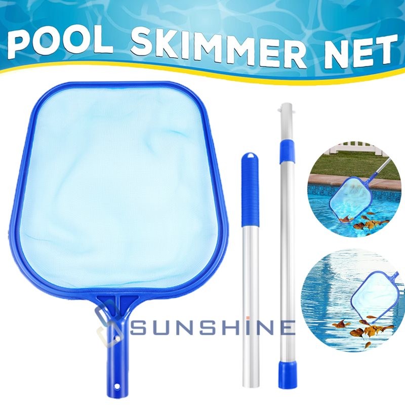 Pool Skimmer Net with Pole Pool Net Fine Mesh Leaf Rake Debris pickup Removal