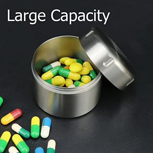 Large Waterproof Titanium Pill Container - Portable EDC Travel Case, Compact Dai