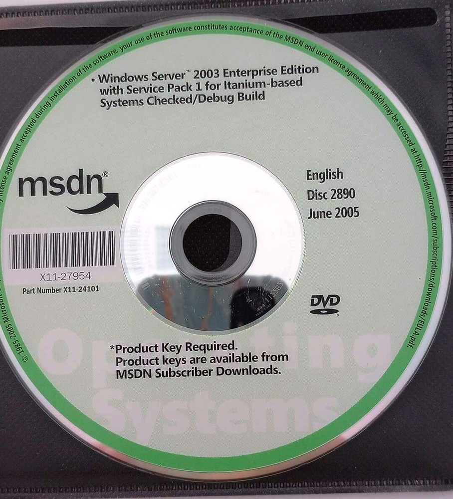 Windows Server 2003 Enterprise Edition for Itanium-Based System w/ Key & License