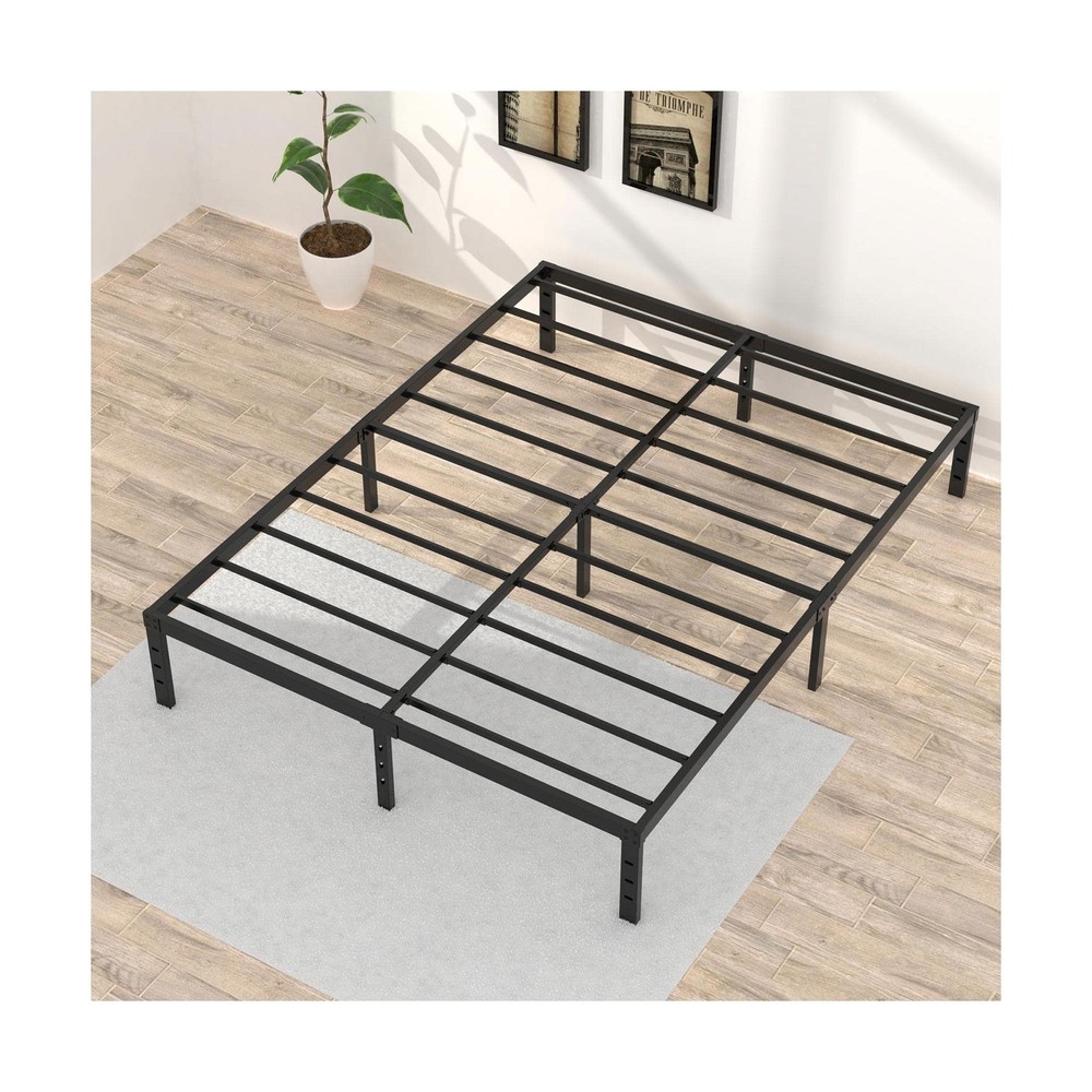 16 Inch Queen Bed Frame No Box Spring Required, Metal Platform Queen Size Bed...