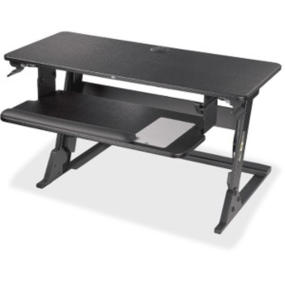 3M Precision Standing Desk Up to 24" Screen Support 35lb Load Capacity - Black