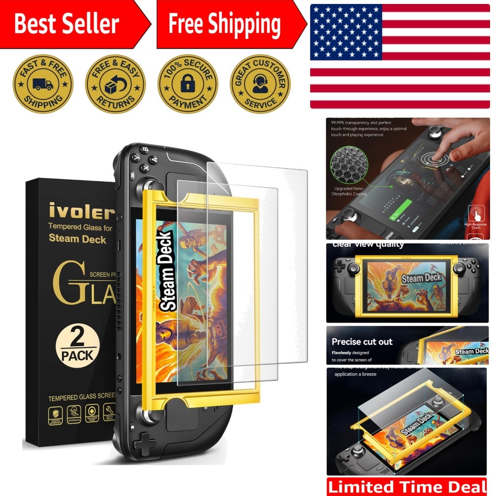 2-Pack Anti-Scratch Etched Matte Screen Protector for Steam Deck OLED