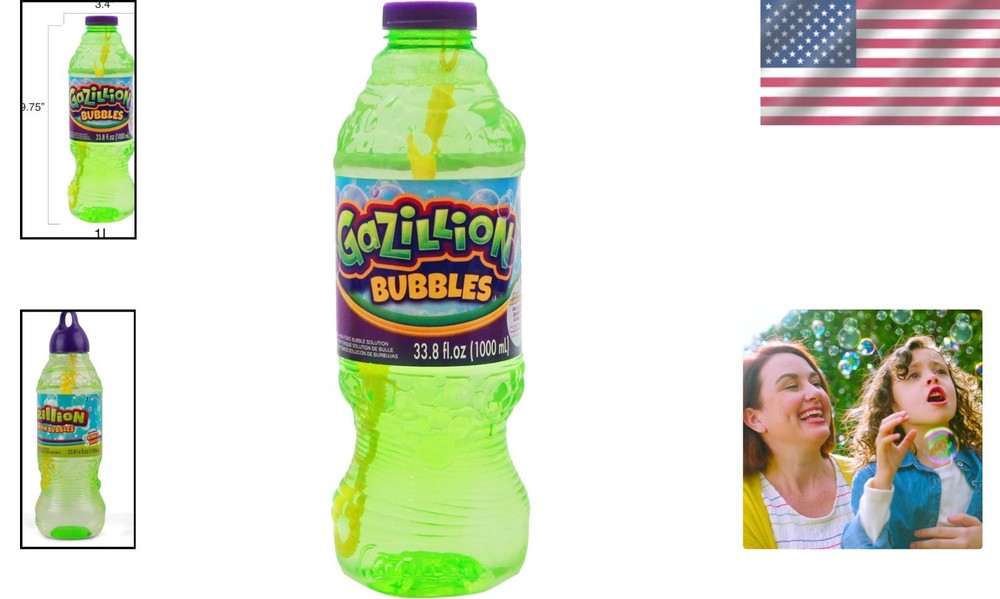 Ultimate Bubbles Fun - 1L Solution with Multi-Wand for Outdoor Play