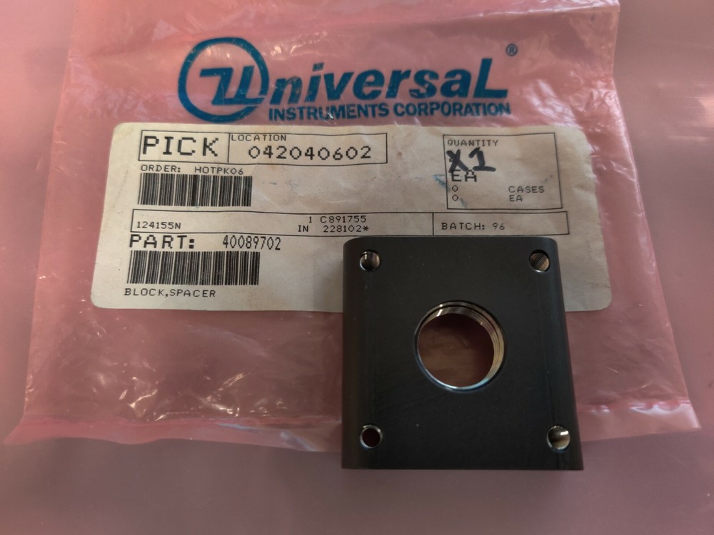 Universal Instruments Spacer Block 40089702