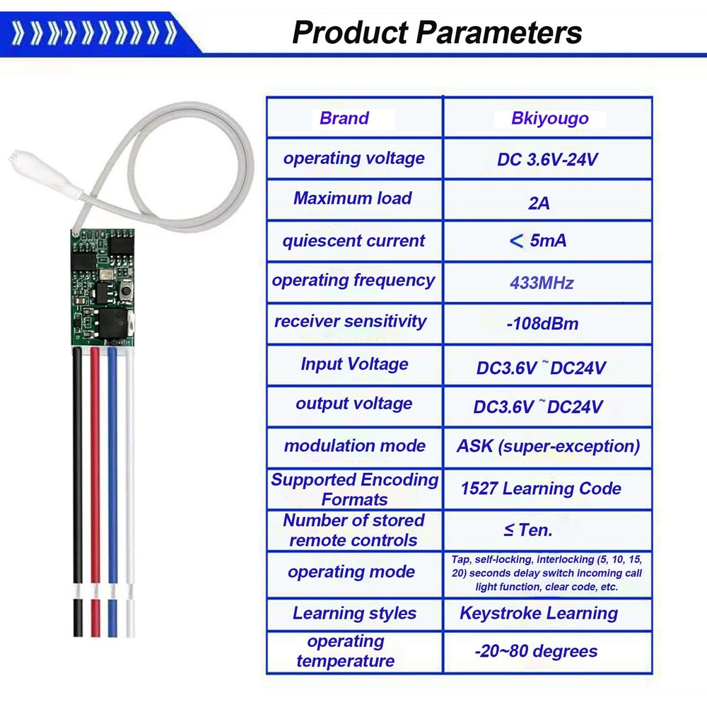 433MHz Universal Wireless RF Remote Control 2transmitters and 2 receiver