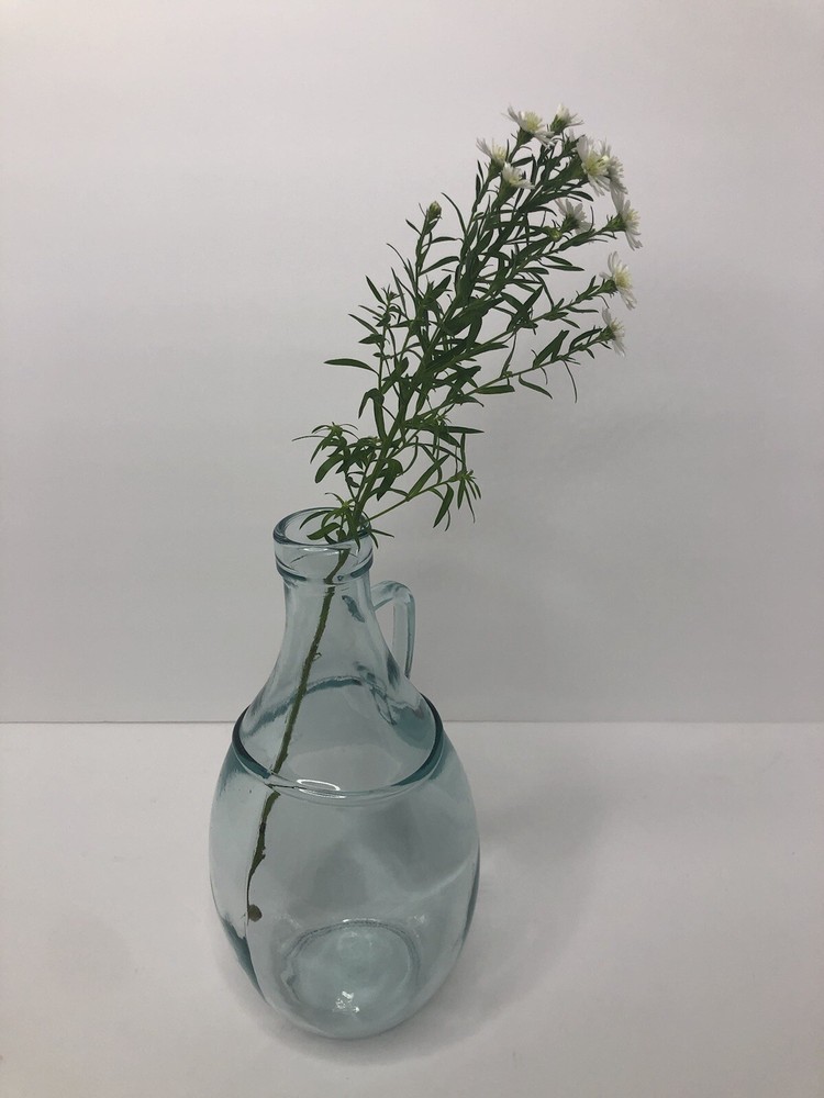 Home Decor Clear Jug with Handle 10”