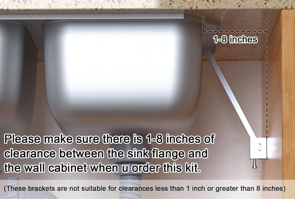Undermount Sink Brackets Repair Kit Quick Easy Installation Fallen Sink Support