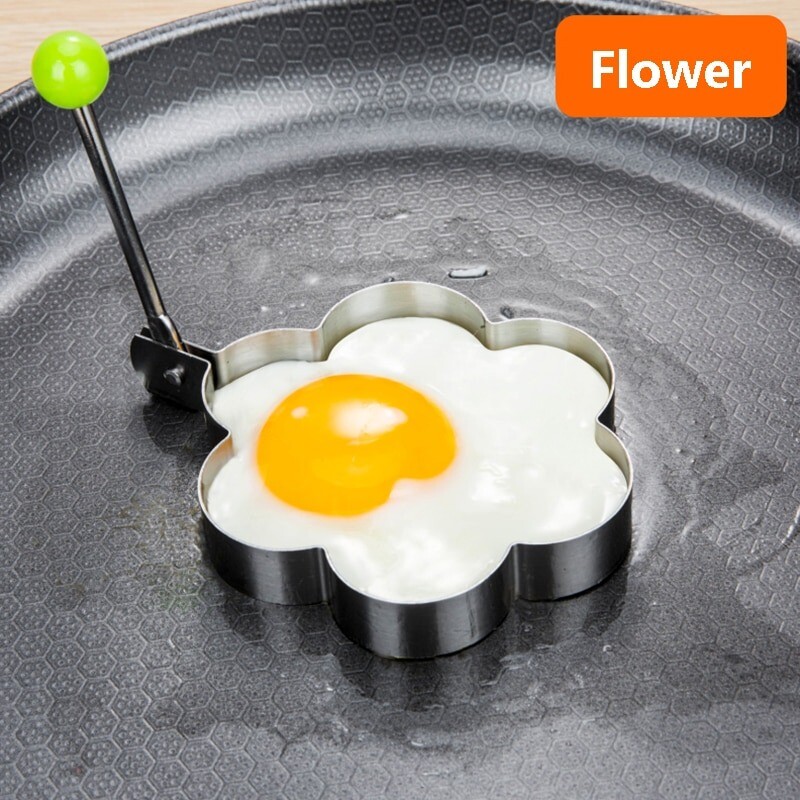 5Pcs Fried Egg Non Stick Stainless Steel Pancake Ring Mold Cooking Kitchen Tools