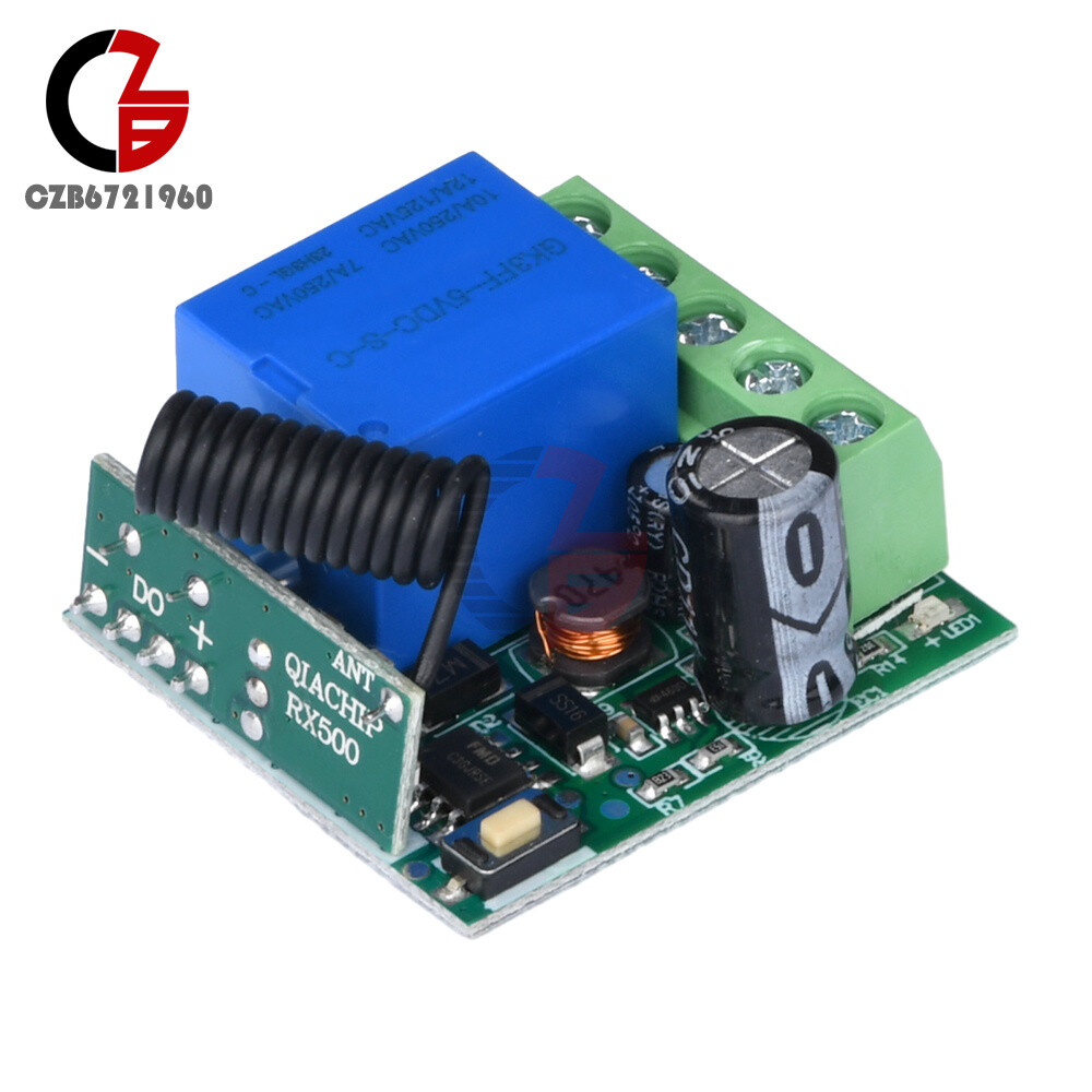 433Mhz 5-60V 1CH Wireless Remote Control Switch Relay Receiver Module with Case