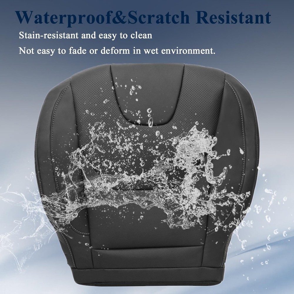 NLQR Driver Side Bottom and Top Lean Back Replacement Perforated Leather Seat...