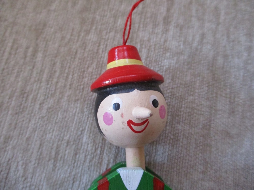 Handcrafted Wooden Bavarian Acrobat Toy Pull String Decor