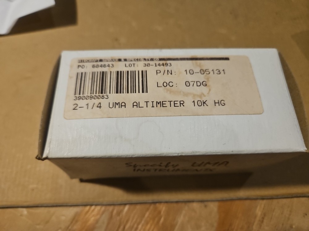 2-1/4 UMA Altimeter 10K Hg