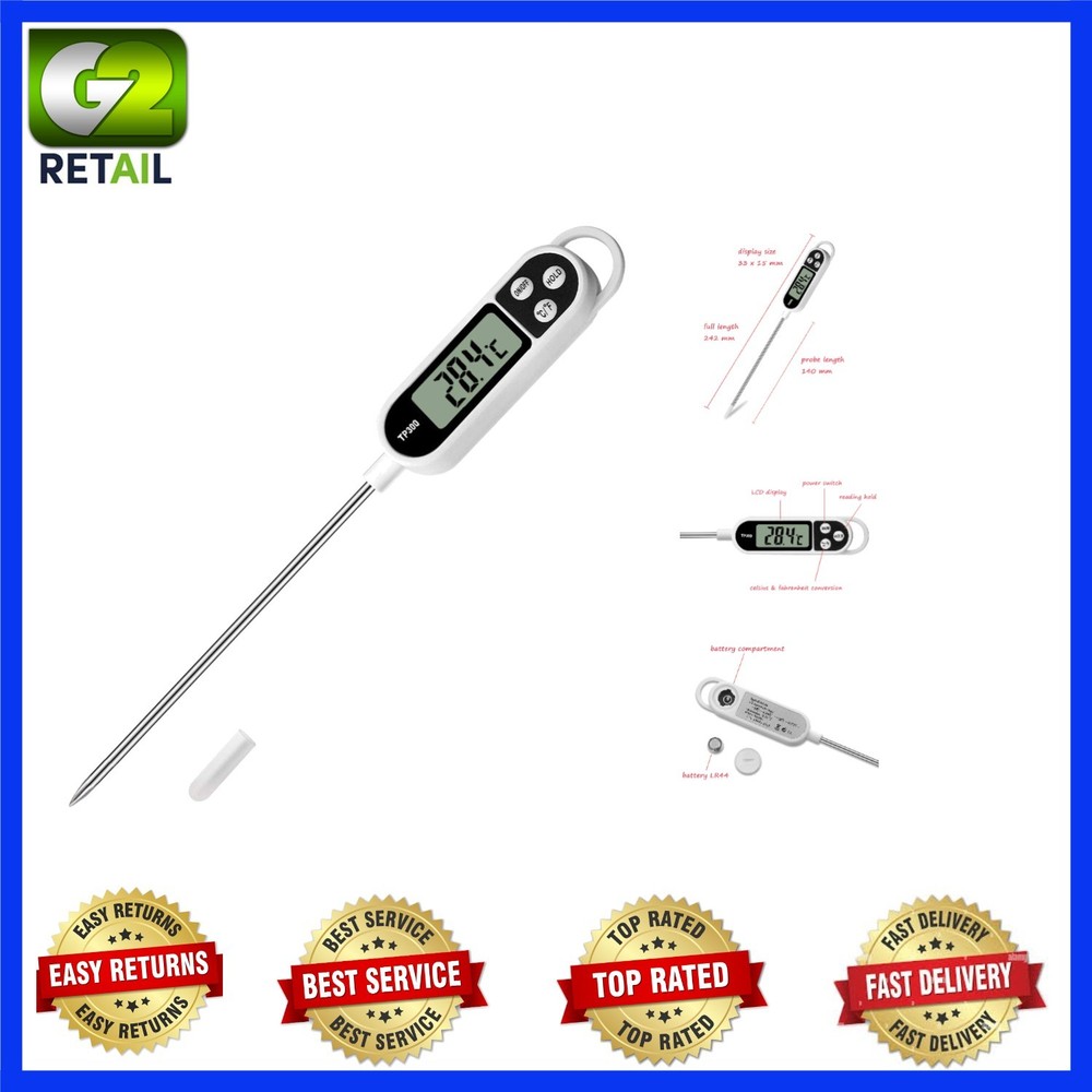 Digital Instant Read Meat Thermometer - Fast & Accurate Temperature Readings