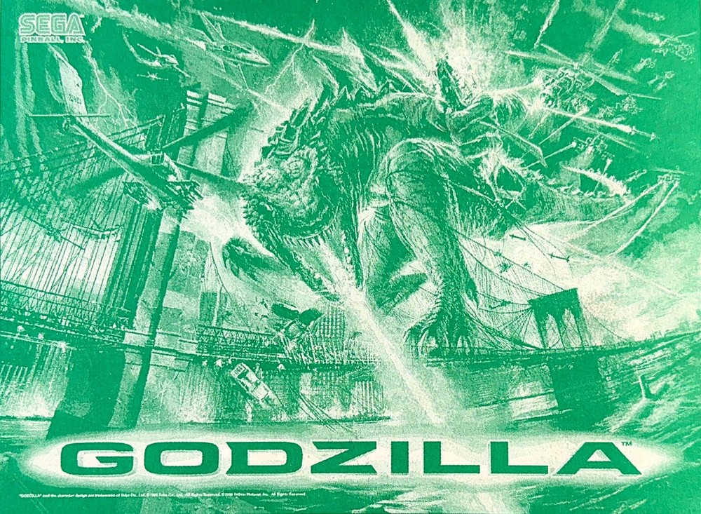 Sega Godzilla Pinball Machine Game Manual Schematics ORIGINAL
