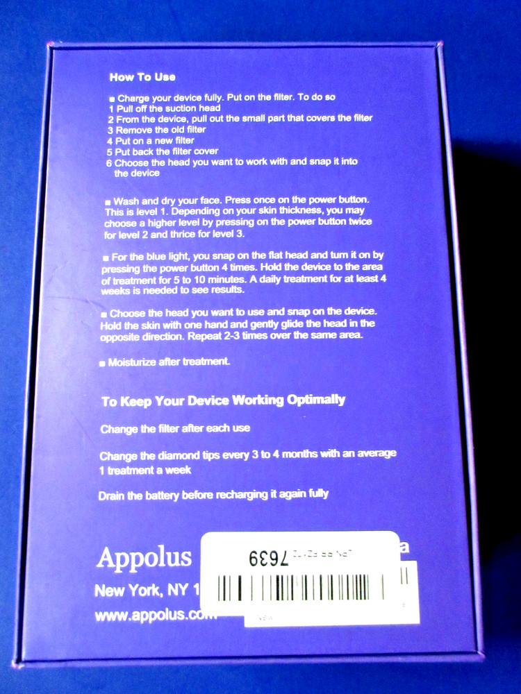 APPOLUS Professional Microderm Device Diamond Microdermabrasion Pink New