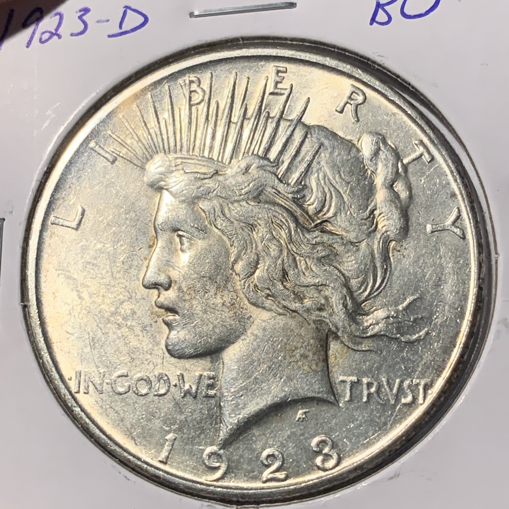 1923-D $1 Peace Dollar BU - STRONG LUSTER
