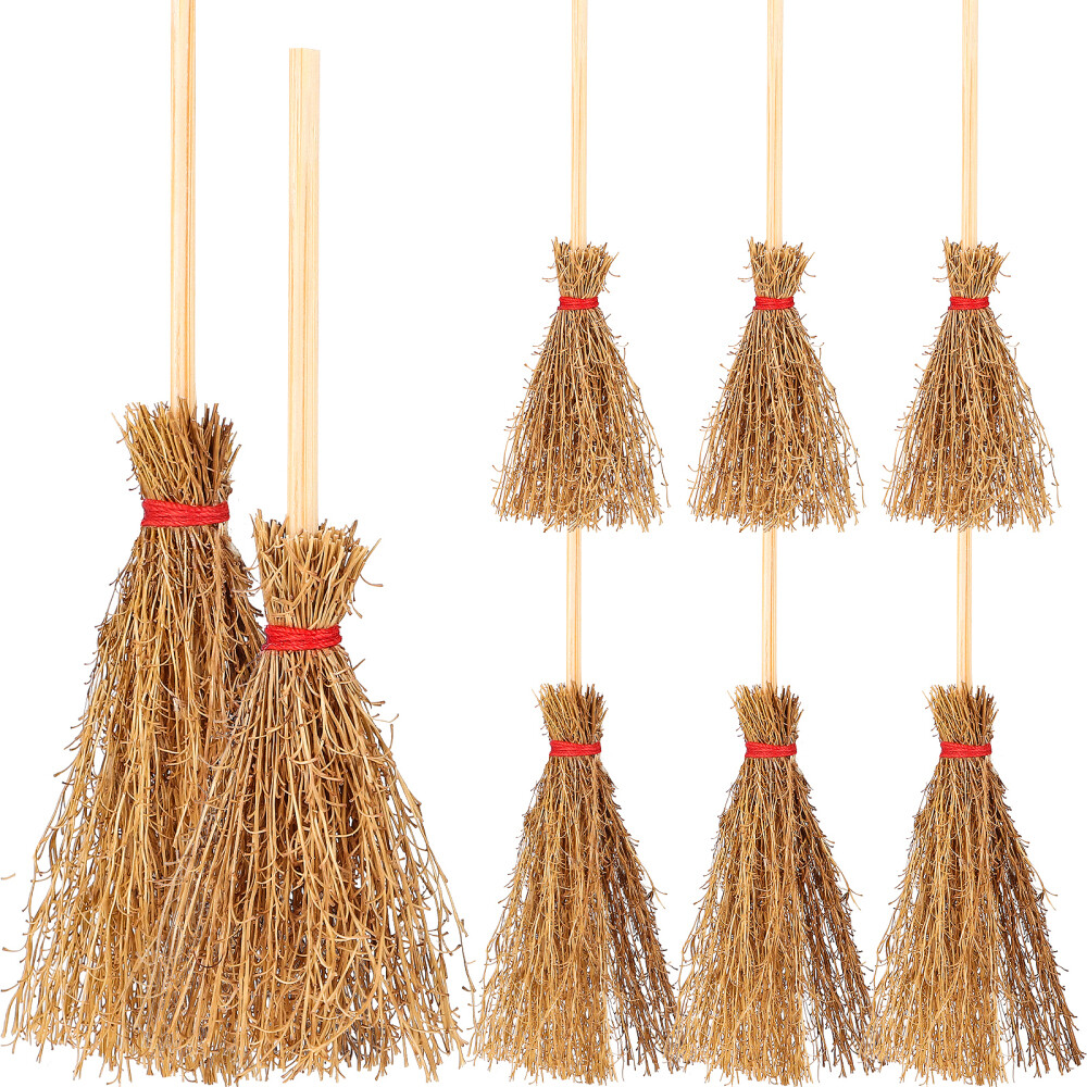 10PCS Miniature Brooms Tiny Brooms Decorative Broomsticks Props Models
