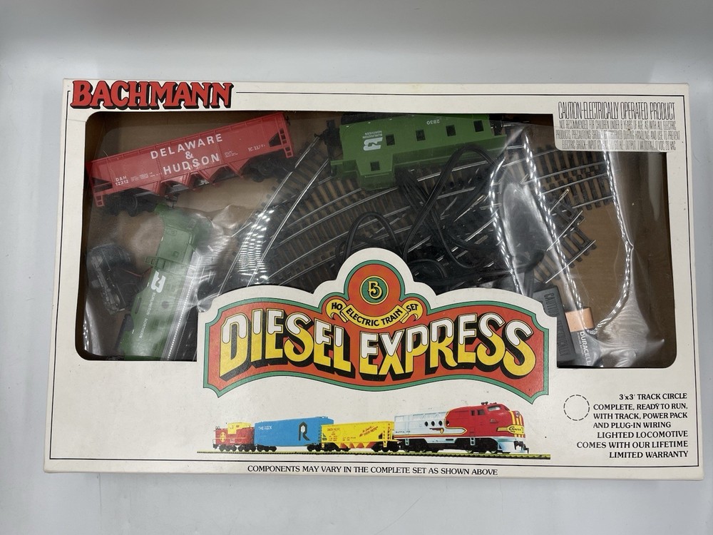 Bachman: HO Electric Train Set- Diesel Express (#00091) Untested, COMPLETE