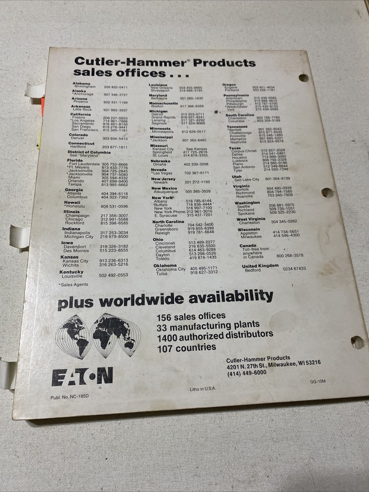 Eaton Cutler-hammer Micro PC Instruction Manual 1988
