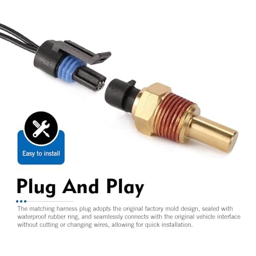 Engine Coolant Temperature Sensor, Heat-Resistant Sensitive Water Temperature