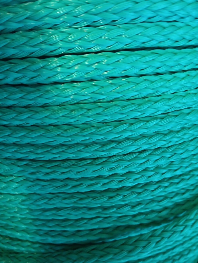 5/16" x 600 ft. High Tenacity Hollow Braid Polyethylene Rope. Teal.