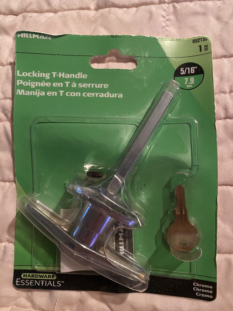HILLMAN GARAGE DOOR HARDWARE - Locking T Handle 5/16 7.9