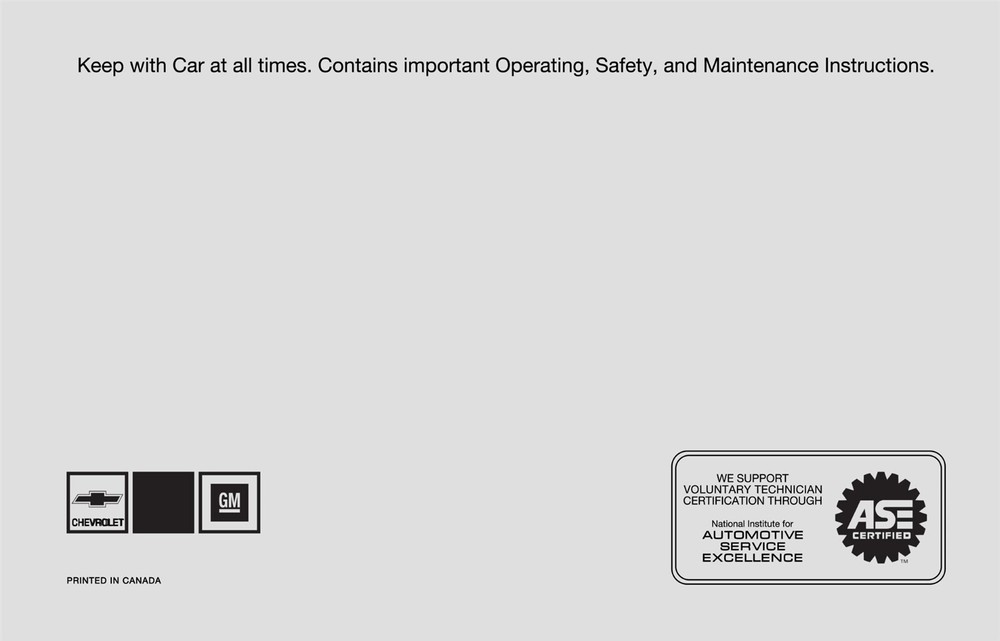 1988 Corvette Owner's Manual