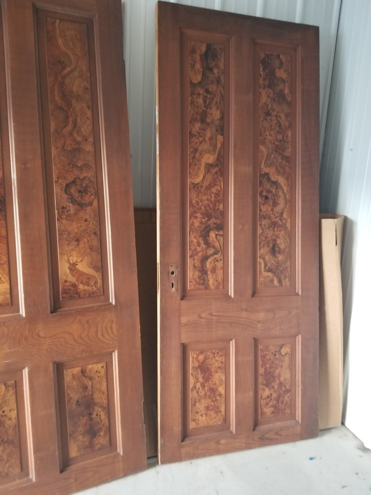 Antique solid wood doors from 1888.   84 5/8" tall,   33" wide  1 3/4" thick