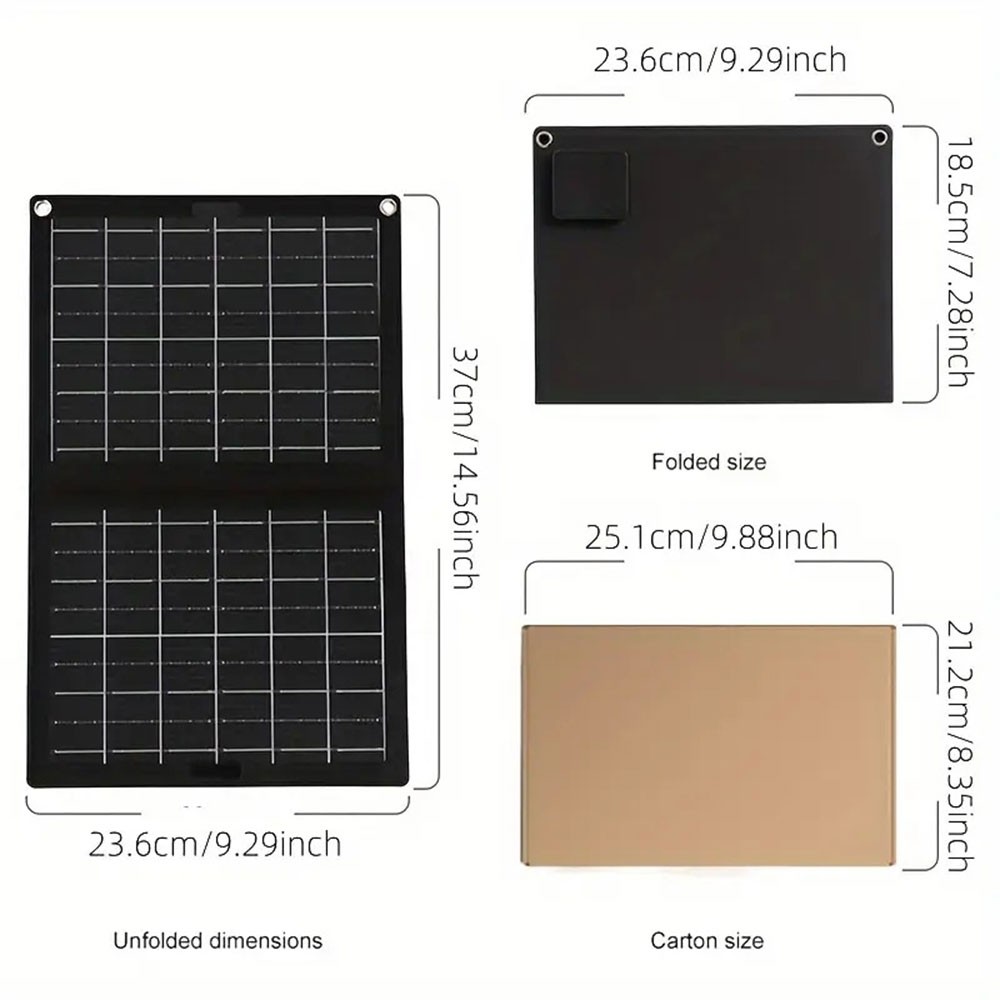 NEW Folding Solar Panel USB 5V Output Waterproof Portable Solar Charger