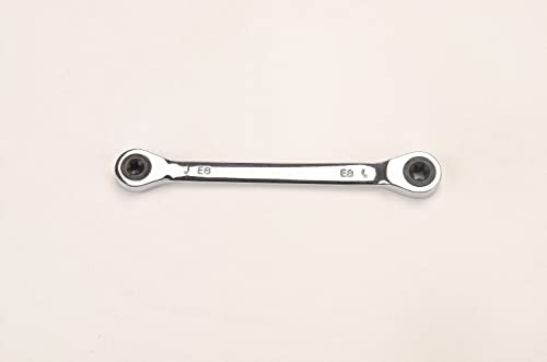 E-Torx Double Box Ratcheting Wrench, E6x E8，Heavy Duty CR-V Box Ratchet E6×E8