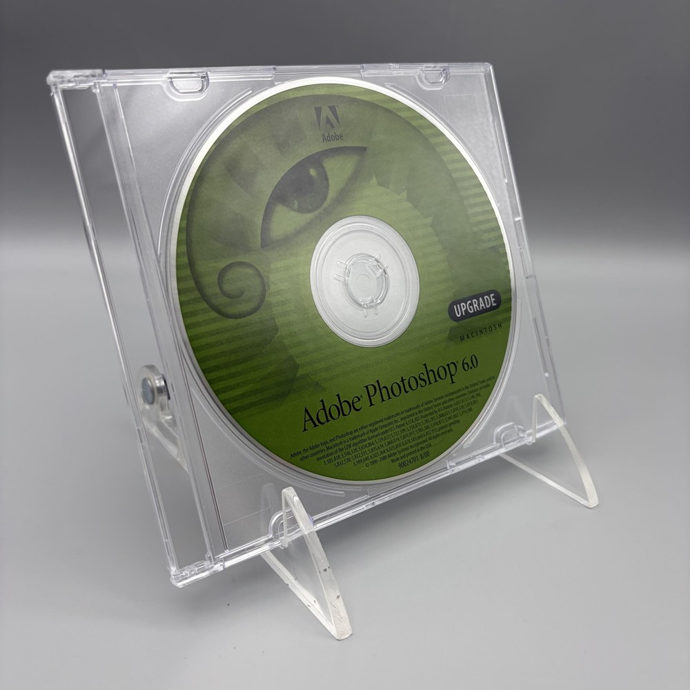 Vintage 2000 Adobe Photoshop 6.0 Macintosh UPGRADE CD-ROM Software Disc Mac