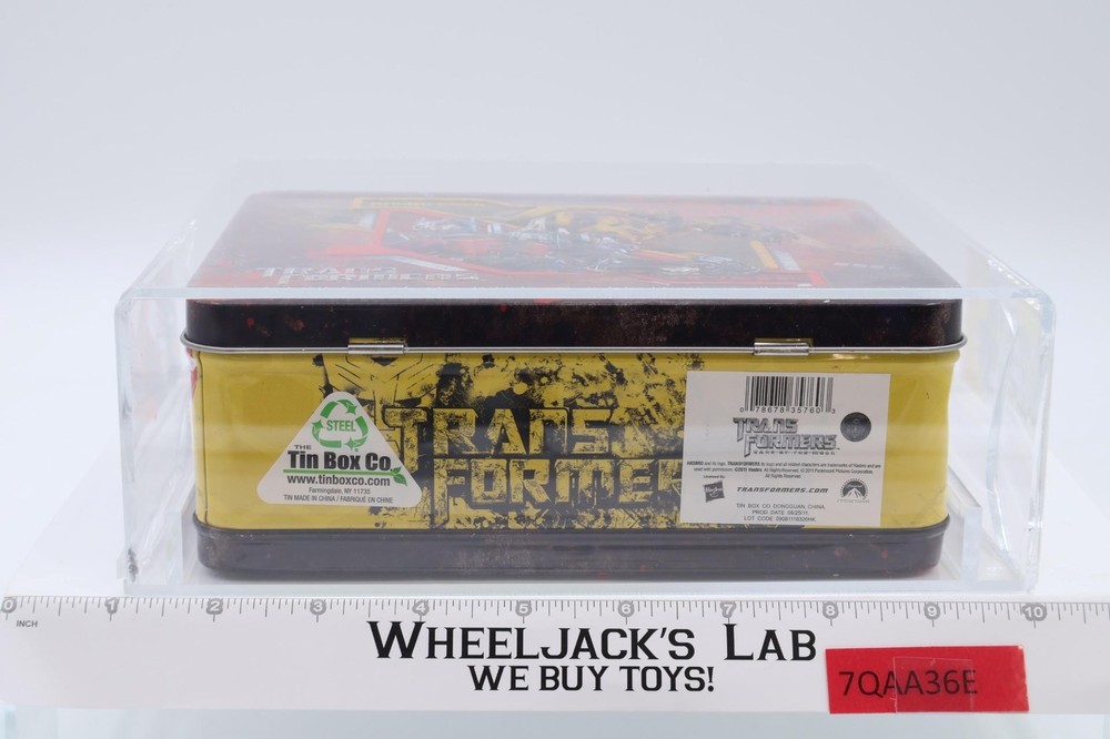 Optimus Prime Bumblebee Lunchbox AFA GRADED 8.5 Transformers 2011 Tin Box Co.