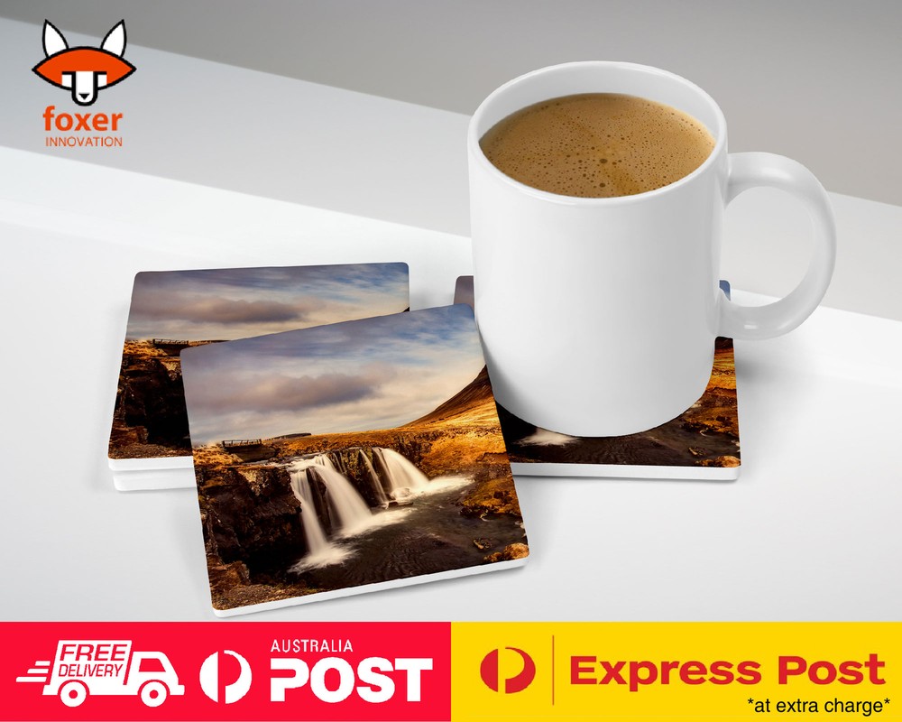 COASTER COFFEE DRINKING MAT|WATERFALL RIVER LAKE 11