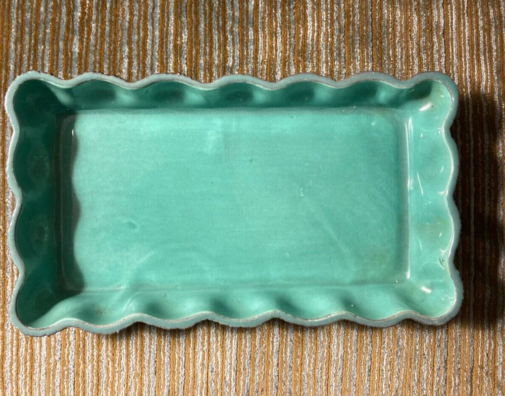 Retro Aborn California Pottery G 1 Low-sided Rectangular Bonsai Planter