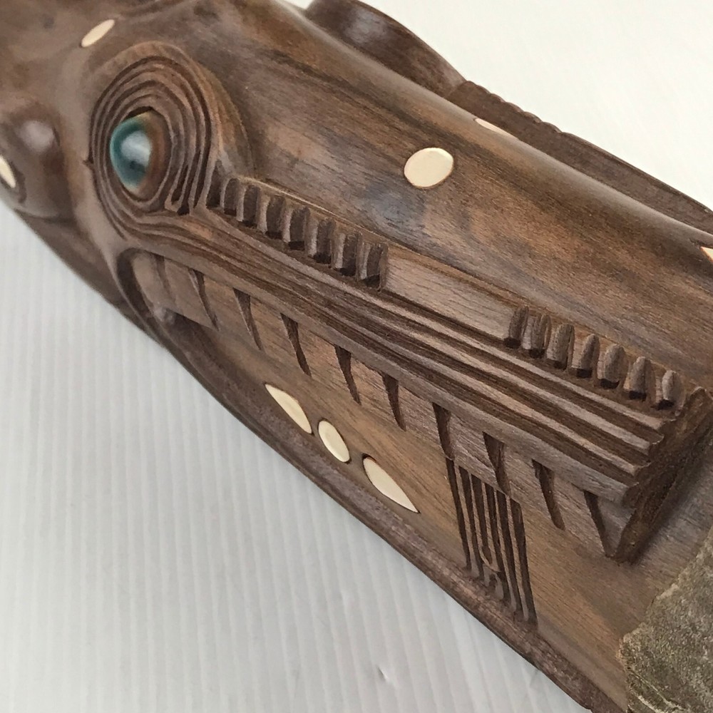 Vintage Wooden Dragon Drum 49 cm