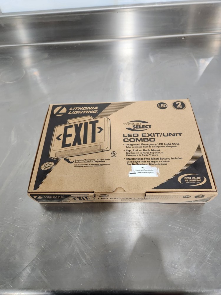 Lithonia Lighting LED Exit/Unit Combo ECBR LED M6 Light Bar Open Box