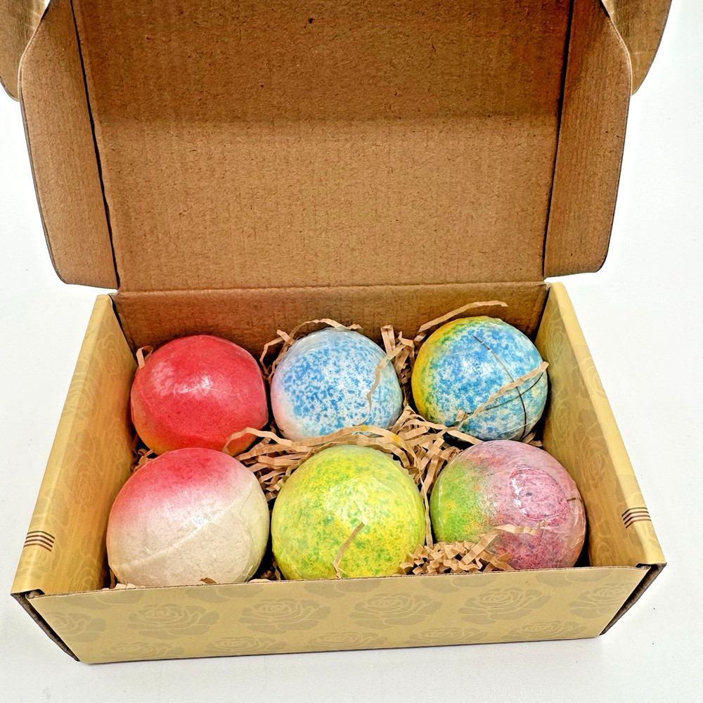 INTEYE Organic Bath Bombs 6-Handmade Bubble Bath Bomb Gift Set NEW