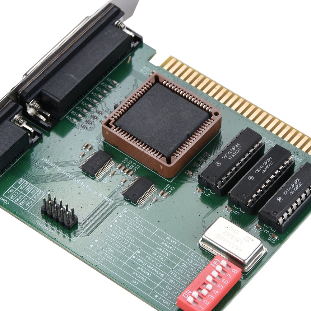 NEW ISA RS232 Serial & Parallel Port Expansion Card ISA COM1 COM2 LPT PC Adapter