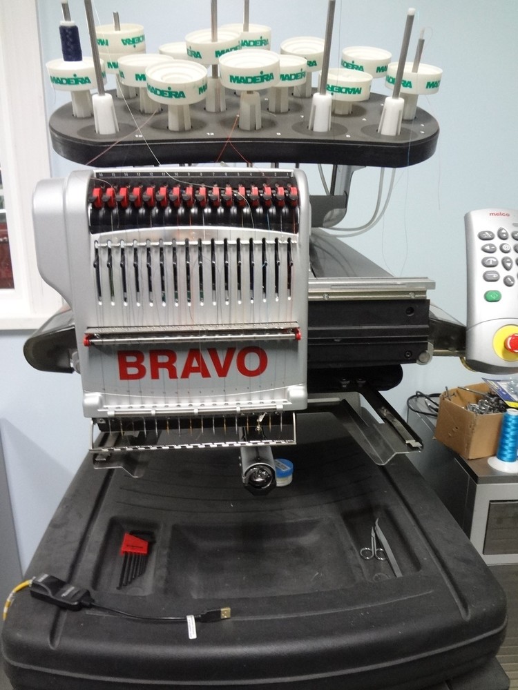 Melco Bravo 16 Needle Machine, Cart Included - Needs work