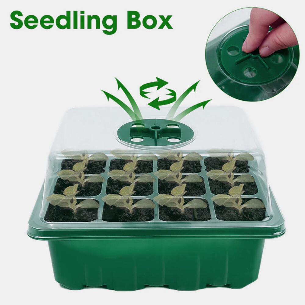 5 10 Pack Seed Starter Tray Seedling Tray Humidity Adjustable Plant Starter Kit