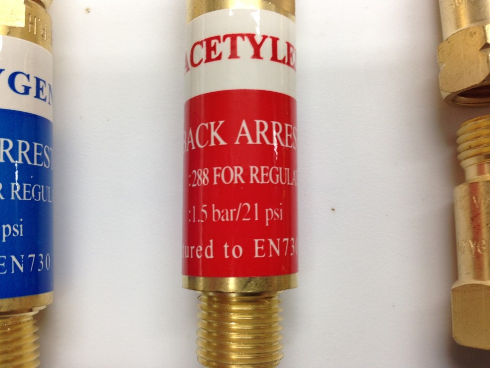 OXYGEN/ACETYLENE/PROPANE FLASHBACK ARRESTOR/CHECK VALVE SET-TORCH WELDING 288