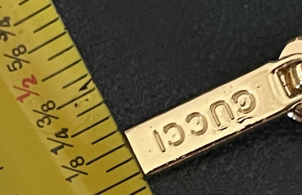 Authentic Gucci Gold Tone Zipper Pull Engraved Logo Replacement Repair