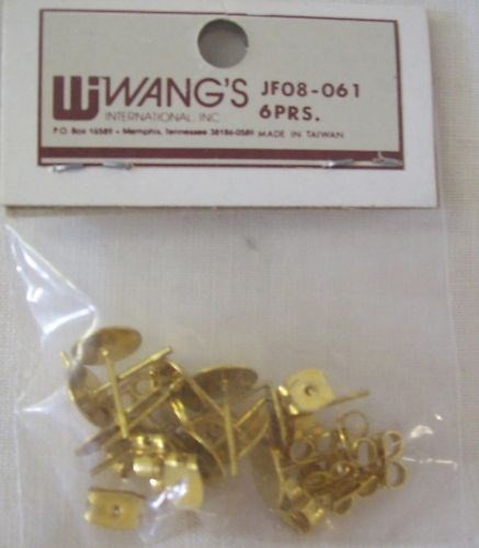 12 Packages NEW GOLD EARRING BACKS