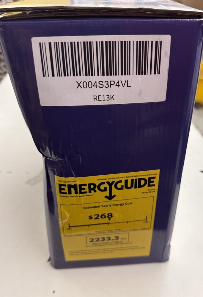 Ranein Tankless Electric Water Heater Model RE8K 8kW 240V IPX4 CSA 1.9 GPM