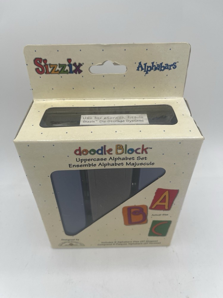 NEW Sizzix Alphabars Alphabet Die: DOODLE BLOCK, Upper Case