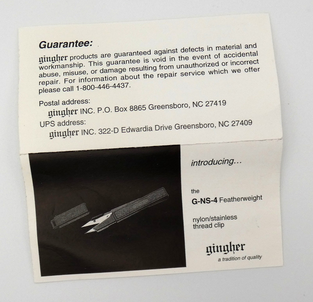 Gingher Thread Clippers G-NS-4 From Germany Unused