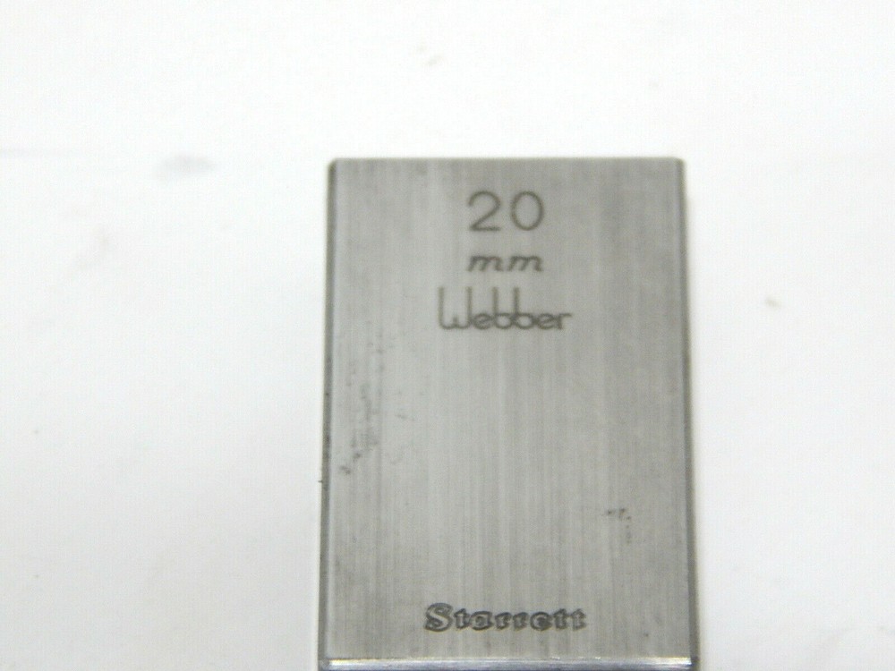 STARRETT WEBER GAGE BLOCK 20MM