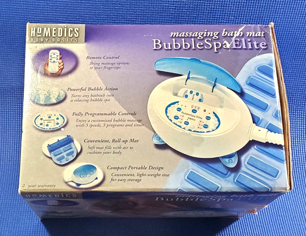 HoMedics BubbleSpa Elite BMAT-5 Programmable Massaging Bath Mat w/Remote
